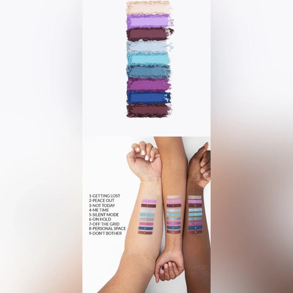NEW BH Cosmetics Do Not Disturb Eyeshadow Palette – Purple, Blue & Teal Shades